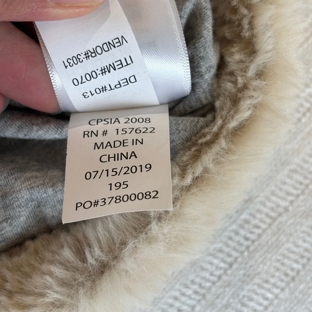 Eddie Bauer Kids Faux Fur Bear Ear Hooded Jacket Tan Beige 12-18M U49OW002